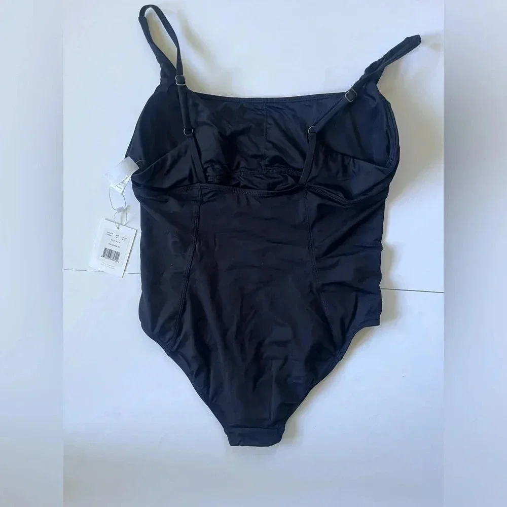 NWT Andie Black Havana One Piece Swimsuit Women Size M‎